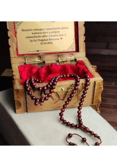 99 Luk 7 Mm Kuka Tesbıh Modelımız Özel Cevuz Sandık Kutuda