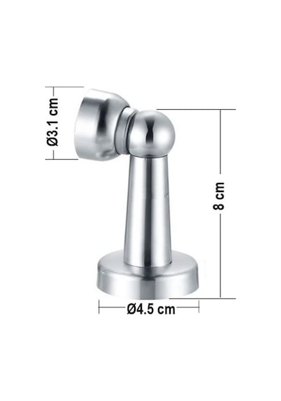 4 Adet 8 Cm Güçlü Mıknatıslı Kapı Tamponu Saten, Kapı Stoperi -9073322579180