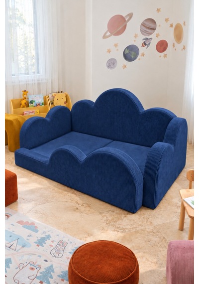 Funbed Junior Bulut Tasarımlı Çocuk Yatağı, Karyola Ve Oyun Matı Seti Lacivert - 938609351 Funbed Junior Bulut Tasarımlı Çocuk Yatağı, Karyola Ve Oyun Matı Seti Lacivert - 938609351