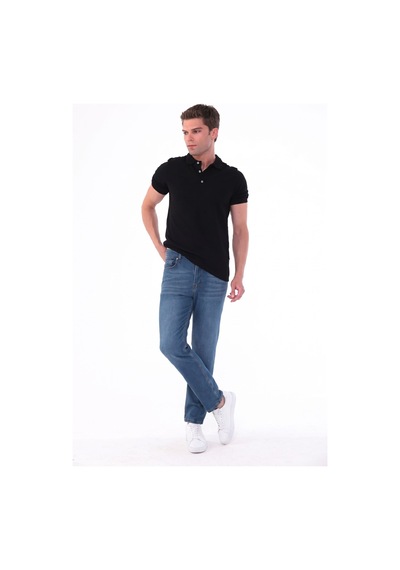 Blayn Jeans Erkek Mavi Diz İzi Yapmayan Pamuklu Esnek Denim Jean Kot Pantolon Regular Kalıp