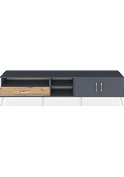 Arges Tv Ünitesi 3 Raflı Tek Çekmeceli 2 Kapaklı 220x30x51 Antrasit-antrasit/çam Antrasıt/atlas Çam - Antrasıt Arges Tv Ünitesi 3 Raflı Tek Çekmeceli 2 Kapaklı 220x30x51 Antrasit-antrasit/çam Antrasıt/atlas Çam - Antrasıt