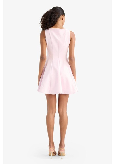 Defacto Kayık Yaka Kolsuz Mini Elbise F2692ax25aupn648 Pembe