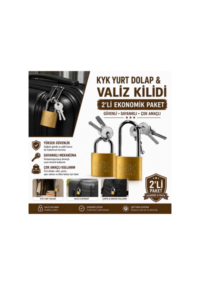 Öğrenci Yurt Kilit Dolap Ve Valiz Asma Kilidi Üniversite Kyk Yurt İhtiyaç