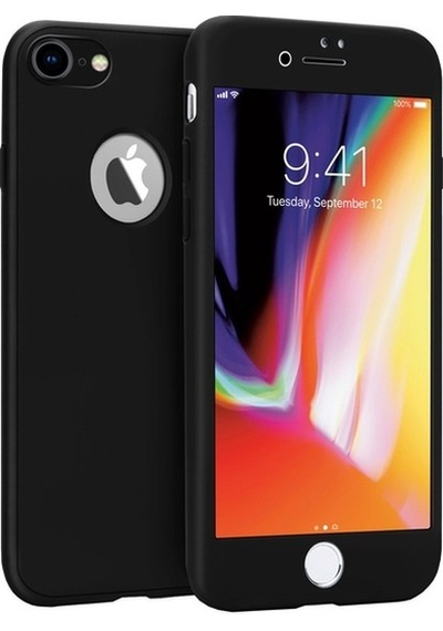 Buff Apple Uyumlu iPhone 8 4d Kılıf Black