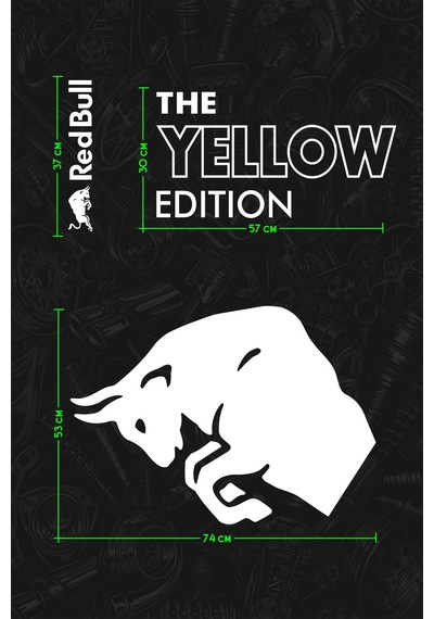 Red Bull Yellow Edıtıon Sticker - Yan Gövde Kaplama Seti Siyah Mat - 864812519