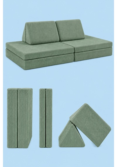 Funbed Sofa Çocuk Oyun Koltuğu, Modüler Katlanır Yatak Ve Oyun Minderi Seti, Süngerli Güvenli Çocuk Kanepe Yeşil - 889056427 Yeşil Funbed Sofa Çocuk Oyun Koltuğu, Modüler Katlanır Yatak Ve Oyun Minderi Seti, Süngerli Güvenli Çocuk Kanepe Yeşil - 889056427 Yeşil