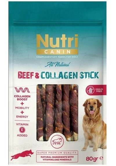 Nutri Canin Collagen Stick Biftek Eti Sargılı Kemik Köpek Ödülü 80 Gr