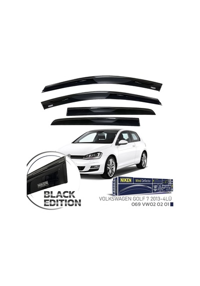 Vw Golf 7 Cam Rüzgarlığı Siyah Kromlu 2013+ Sonrası Blackedition