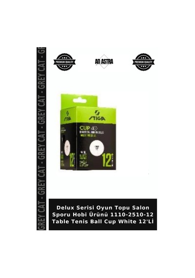 Delux Serisi Oyun Topu Salon Sporu Hobi Ürünü 1110-2510-12 Table Tenis Ball Cup White 12'li