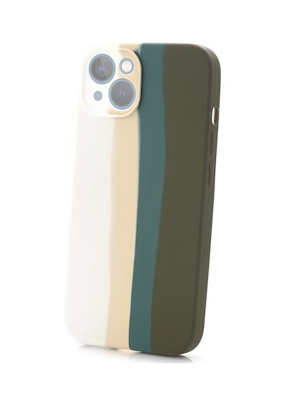 Apple Uyumlu iPhone 12 Pro Max Kılıf Gökkuşağı Rainbow Lansman Silikon-leke Tutmayan Yüzey-tam Koruma Haki