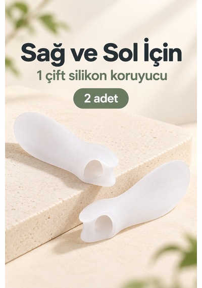 Ayak Serçe Parmak Bunyon Koruyucu Silikon Makaralı 2li Set