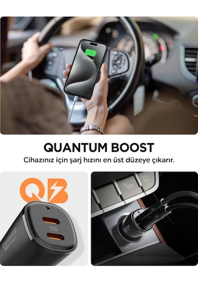 Spigen 50w Usb-c 2 Port Araç İçi Hızlı Şarj Aleti Samsung Pps Destekli Akım Korumalı Güç Adaptörü Çakmaklık İphone & Android & İpad & Macbook Type-c Pd 3.0 30w + 20w Ev502 Black Siyah Spigen 50w Usb-c 2 Port Araç İçi Hızlı Şarj Aleti Samsung Pps Destekli Akım Korumalı Güç Adaptörü Çakmaklık İphone & Android & İpad & Macbook Type-c Pd 3.0 30w + 20w Ev502 Black Siyah