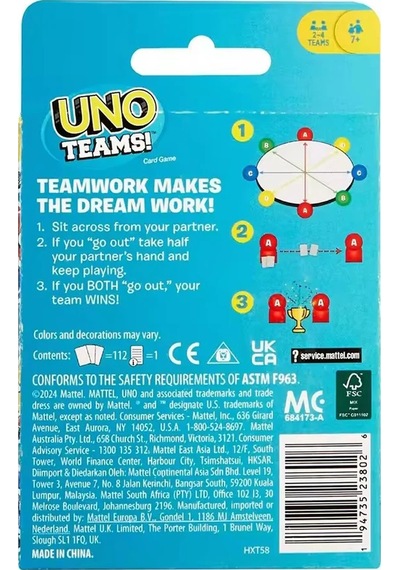 Yeni Uno Çevirme Masa Oyunu Uno Skıp Bo Kartları Takımlar Kart Oyunu Çok Uno Teams