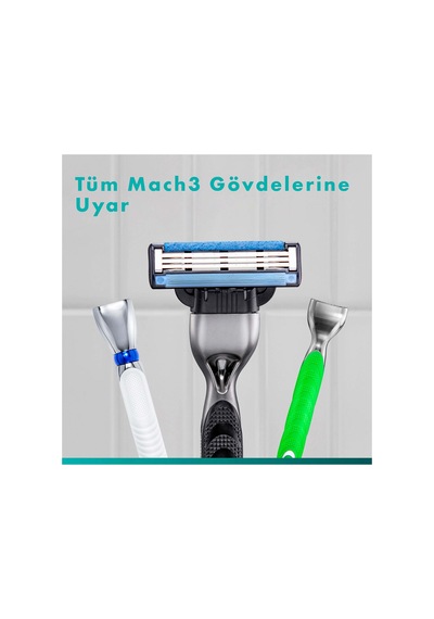 Mach3 Tıraş Makinesi Kartuş Yedekleri Erkekler İçin, 3-bıçaklı Yedekler X2"