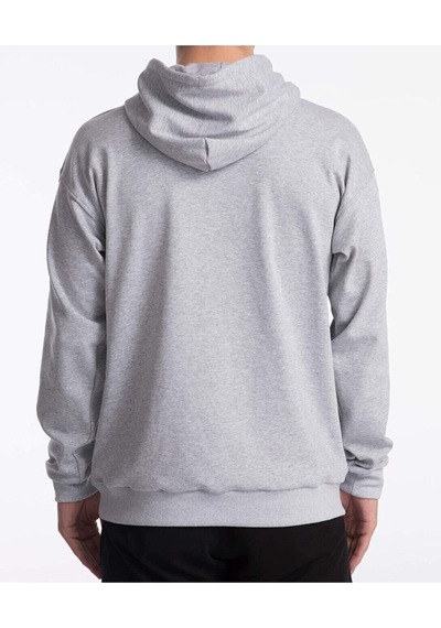 Unisex Oversize Kapüşonlu Sweatshirt Gri