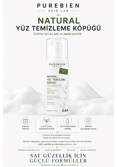 Natural Yüz Temizleme Köpüğü Purebien Skin Lab