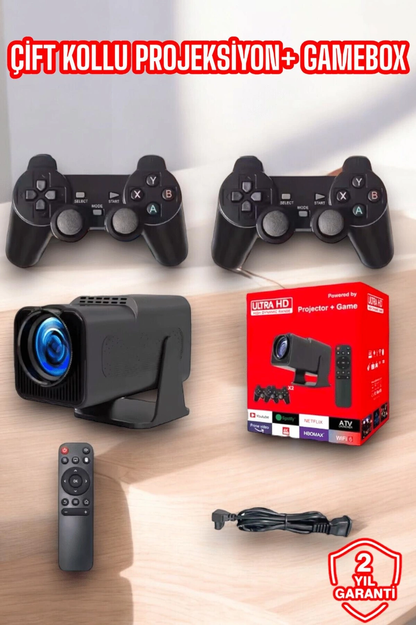 Projector Ev Tipi 64 Gb 2 Gb Rem Hafıza Hd Görüntü Kumandalı-113379