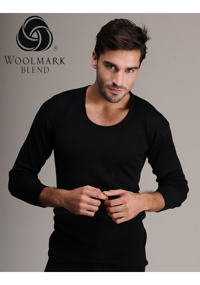 Hasyün 4002 Erkek Siyah Uzun Kollu Yün Fanila (514295472)