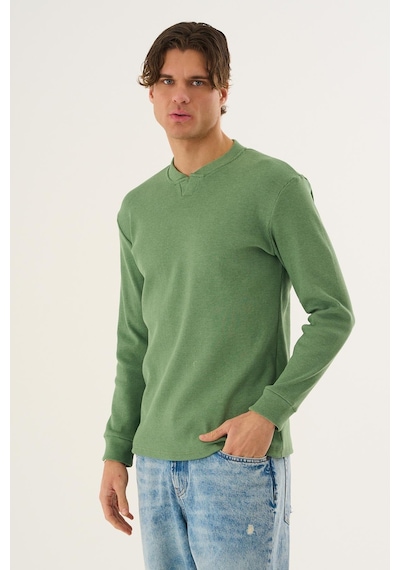 Alexandergardi Fitilli Uzun Kollu Sweatshirt Yeşil