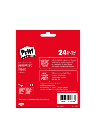 Pritt 24'lü Pastel Boya - Karton Kutu Genel