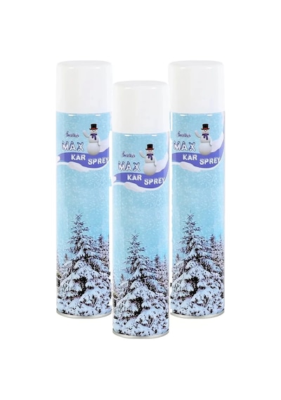 3 Adet Max Kar Köpüğü Spreyi, Eriyen Kar Taneleri, Parti Köpük Karı Yapar Kar Yağdıran Sprey 3x300 ML