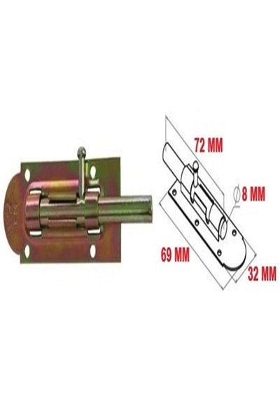 Metal Mavzer Sürgü / Kapı Pencere Dolap Emniyet Kilidi No:2
