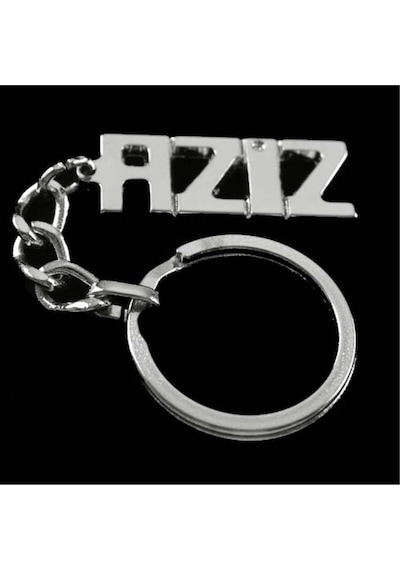 Aziz - 220 - - Nazblsmm - İsimli Anahtarlık Çok Renkli
