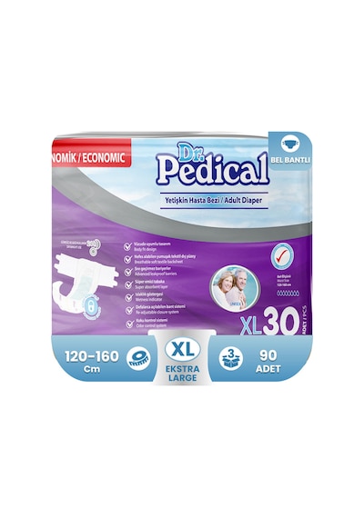 Dr.Pedical Yetişkin Hasta Bezi Ekstra Büyük Boy XL(L) 90 Adet