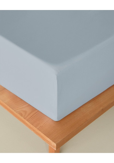 English Home Novella Premium Soft Cotton Tek Kişilik Plus Lastikli Çarşaf 120x200 Cm Açık Mavi Açık Mavi