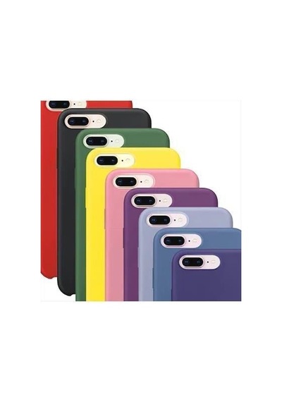 Apple iPhone Uyumlu 7/8 Plus Kadife Kaplı Lüx Lansman Silikon Kılıf Pembe