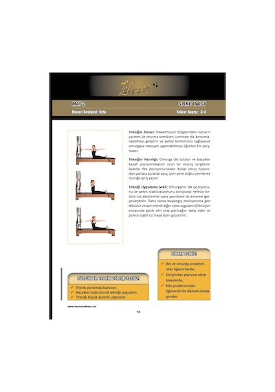 Pilates Programları Ve Çalışma Kitabı 2.Kademe