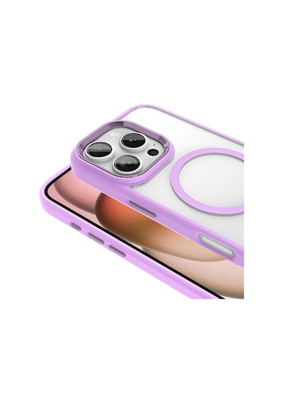 Apple iPhone Uyumlu 16 Pro Kılıf Magsafe Şeffaf Arka Yüz Kamera Yükseltili Silikon Pazarplus Gümüş