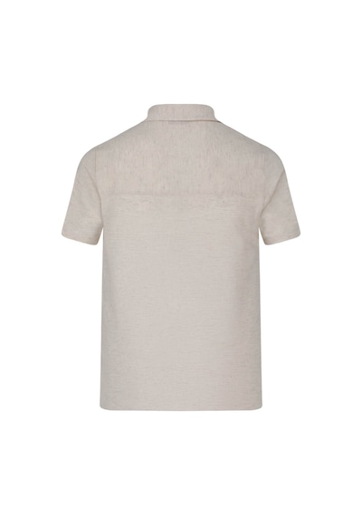 Hatemoğlu Ekru Regular Fit Apaş Yaka Keten Gömlek 35388 4112494
