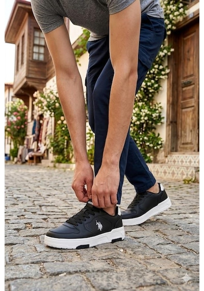 U.s. Polo Assn. Andy 6fx Rahat Hafif Sneaker Erkek Ayakkabı Siyah - Beyaz
