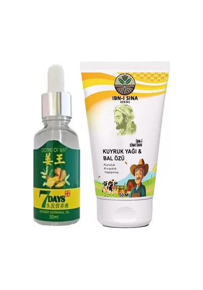 Sh İbn-i Sina 7 Days Saçları Uzatmaya Büyütmeye Serum + İbn-i Sina Kuyruk Yağlı Bal Özlü Krem Najmaddin