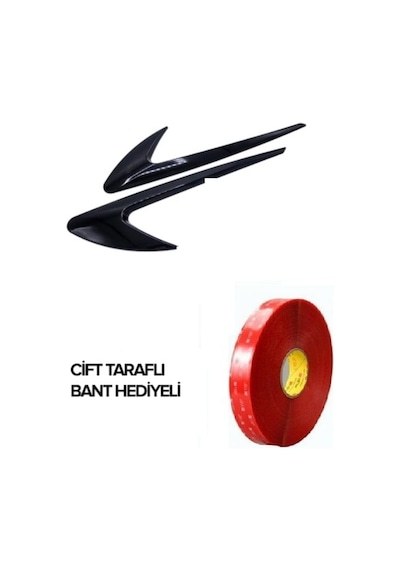 Çamurluk Venti Parlak Siyah 2 Adet Sağ Sol Takım Bantlı N11.469