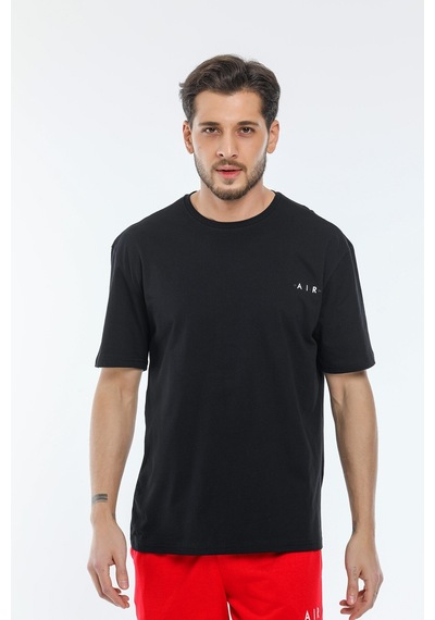 Erkek Bisiklet Yaka Slim Fit Air Baskılı Tişort Spr21y23 001