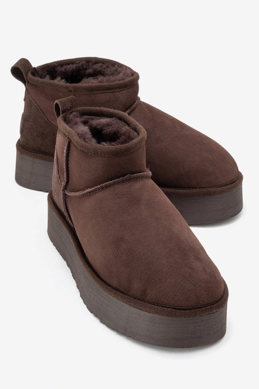 Luvishoes Luvi Shoes Veyra Kahverengi Süet Hakiki Deri Kürklü Platform Tabanlı Kadın Mini Bot Süet Kahve Luvishoes Luvi Shoes Veyra Kahverengi Süet Hakiki Deri Kürklü Platform Tabanlı Kadın Mini Bot Süet Kahve