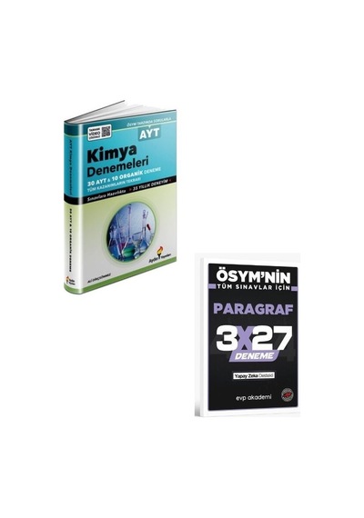 Aydın 2027 Ayt Kimya 30 Video Çözümlü Deneme+ Evp Akademi Paragraf