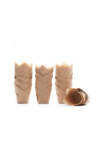 Orret Home 20 Adet Kraft Kağıt Muffin Kalıbı Lale Formlu Cupcake Fırın Kağıdı, Tek Kullanımlık Kek Kalıb Diğer