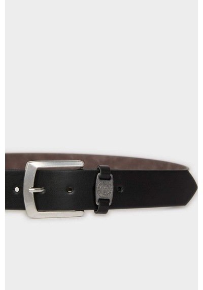 Defacto Erkek Dikdörtgen Toka Suni Deri Jean Kemeri H5094axnsbk27 Siyah-bk27