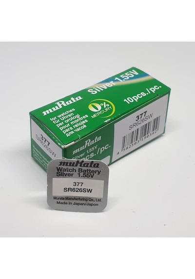 Murata-Sony 377 SR626SW 1,55V Saat Pili 10'lu Paket