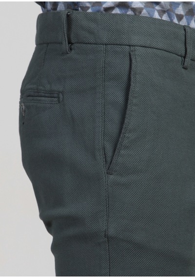 Ramsey Petrol Düz Dokuma Regular Fit Casual Pamuk Karışımlı Pantolon