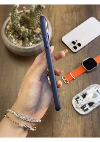 Apple iPhone 12 Pro Max Uyumlu Süper İnce Mat Ultra Thin Silikon Kılıf Lacivert