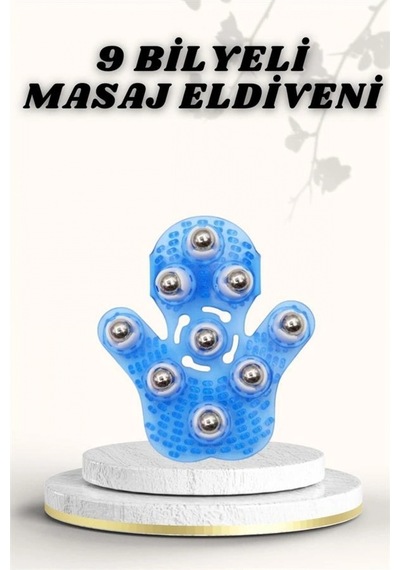 9 Bilyeli Masaj Eldiveni Giyilebilir Plastik Vücut Sıkılaştırıcı