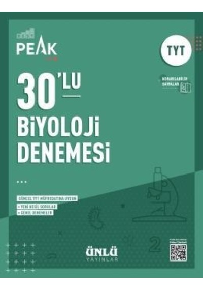 Tyt Biyoloji 30'Lu Deneme Best Peak - Ünlü Yayınları