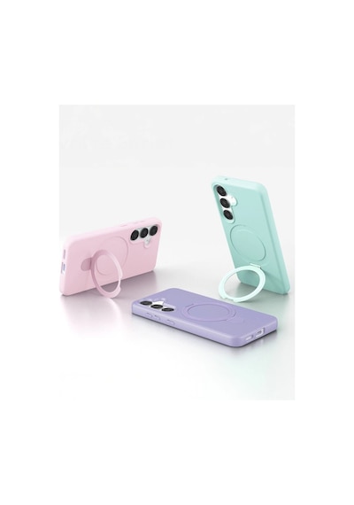 Samsung Galaxy S25 Regal Magsafe Standlı Kapak - Yeşil