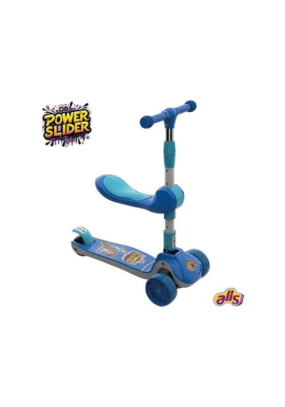 Power Slider Oturaklı Scooter Mavi