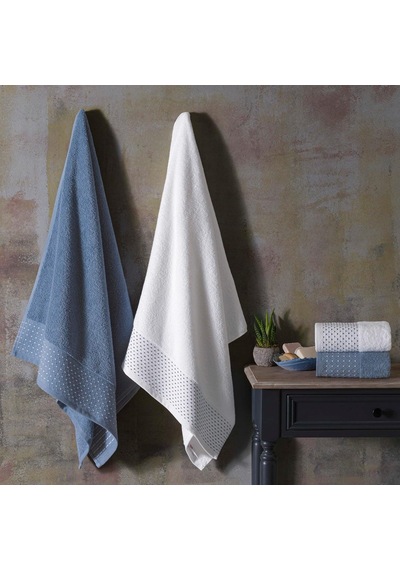 Taç Wind Pure Cotton Beyaz Denim Pamuk Hamam Seti, Beyaz, S-m/l-xl Diğer