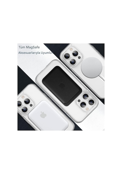 Apple iPhone Uyumlu 13 Pro Şeffaf Magsafe Kılıf Mtl Safe